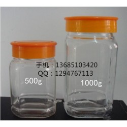 玻璃蜂蜜瓶，八角蜂蜜瓶，密封瓶蓋
