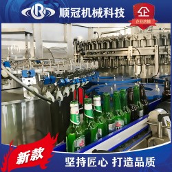 玻璃瓶啤酒灌裝機 碳酸飲料灌裝機 全自動液體生產(chǎn)線設備